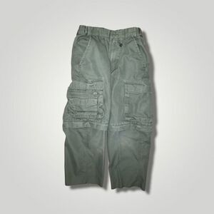 Boy Scouts of America army green zip off cargo pants sz 6